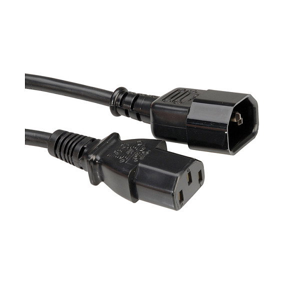 ROLINE Cable de alimentación IEC320 C14 a IEC320 C13 de 1 m, Negro ROLINE Cable de alimentación IEC320 C14 a IEC320 C13 de 1 m, Negro