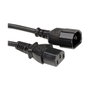 ROLINE Cable de alimentación IEC320 C14 a IEC320 C13 de 1 m, Negro