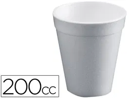 Blanca Vaso Térmico Poliexpan 200cc Paquete 50 Unidades