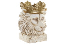 DKD Home Decor Macetero Fibra de Vidrio LEON Blanco