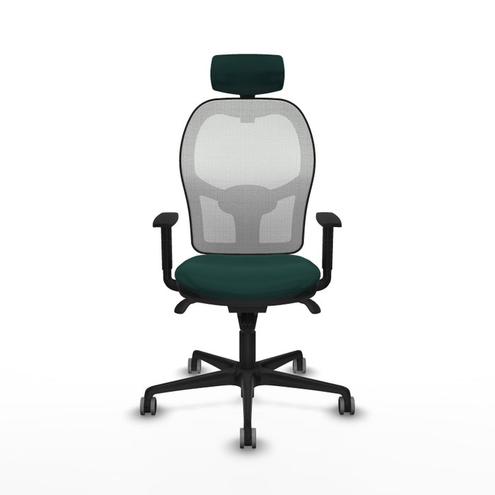 PIQUERAS Y CRESPO Silla de oficina Jorquera Verde botella y Blanco PIQUERAS Y CRESPO Silla de oficina Jorquera Verde botella y Blanco