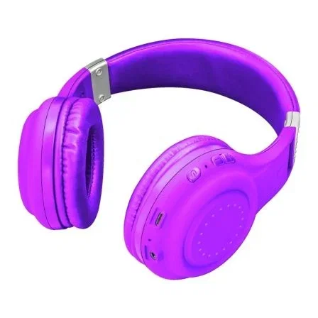 AURICULARES INALÁMBRICOS TRUST DURA NEÓN PURPLE - BLUETOOTH - GRAN CALIDAD SONIDO - FUNCIÓN MANOS LIBRES - PUEDEN USARSE CON CABLE JACK 3.5MM