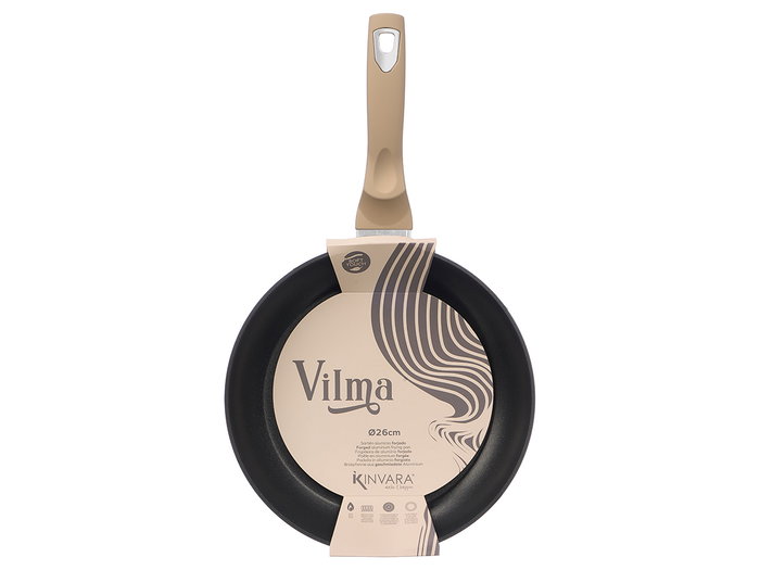 Kinvara Sartén Inducción Forjada de Aluminio EN601, 26 cm, Color Beige y Negro, Mango Suave (Dimensiones: 26.8 x 46.5 x 6.8 cm) (Set de 6) Kinvara Sartén Inducción Forjada de Aluminio EN601, 26 cm, Color Beige y Negro, Mango Suave (Dimensiones: 26.8 x 46.5 x 6.8 cm) (Set de 6)