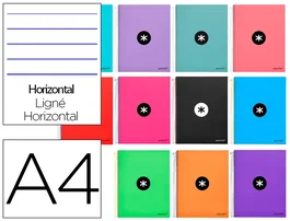 Antartik Cuaderno Espiral A4 Micro Tapa Forrada 120 Hojas 90 gr Impresión Horizontal