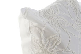 DKD Home Decor Coord cama 1c24 Cojín Blanco 60 x 60 cm (2 Unidades) Estilo Boho