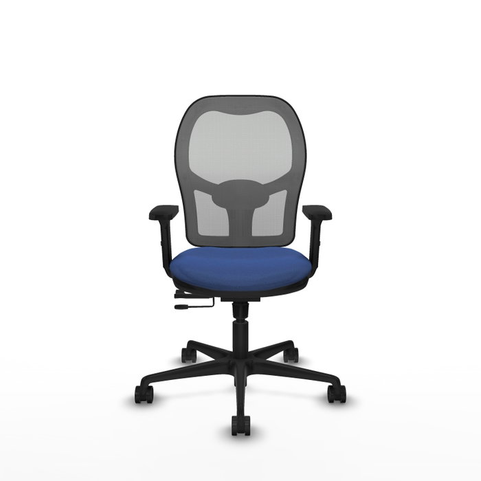 PIQUERAS Y CRESPO Silla de oficina Jorquera con mecanismo Sincro/Traslack, Tela Azul marino y Malla Gris PIQUERAS Y CRESPO Silla de oficina Jorquera con mecanismo Sincro/Traslack, Tela Azul marino y Malla Gris