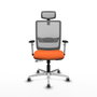 PIQUERAS Y CRESPO Silla de oficina Haches Naranja y Gris