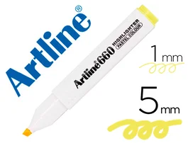 Artline EK-660 Rotulador Fluorescente Amarillo Pastel Punta Biselada