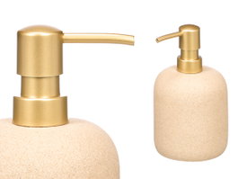 Berilo Dosificador de Baño Beige y Oro
