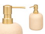Berilo Dosificador Baño Beige Poliresina 9.3x15.5x9.3 cm (Set de 12)