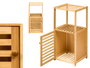 Berilo Mueble con Puerta y 2 Baldas de Bambú 80 x 5.5 x 33 cm