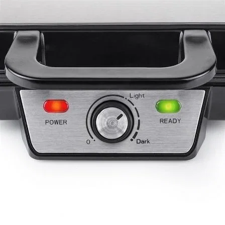 Tristar WF-2195 Gofrera para Gofres Belgas, 1000 W, 2 Gofres, Acero Inoxidable Negro