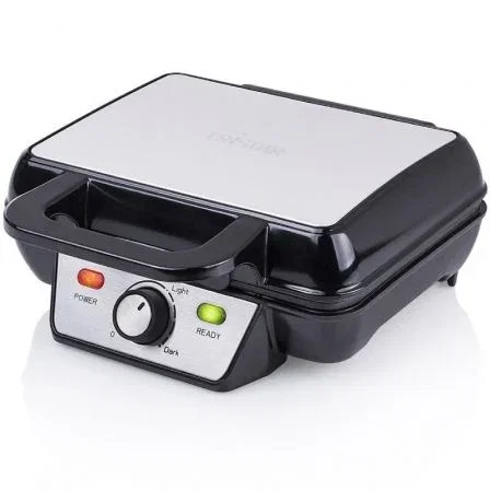Tristar WF-2195 Gofrera para Gofres Belgas, 1000 W, 2 Gofres, Acero Inoxidable Negro