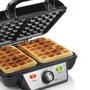 Tristar WF-2195 Gofrera para Gofres Belgas, 1000 W, 2 Gofres, Acero Inoxidable Negro