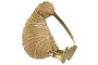 DKD Home Decor Figura de Resina y Ratán Kiwi