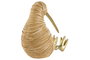 DKD Home Decor Figura de Resina y Ratán Kiwi