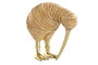 DKD Home Decor Figura de Resina y Ratán Kiwi