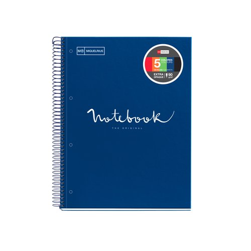 Bloc Miquelrius Emotions Notebook 5 Micro.Tapa Extra A4 120H 90G Cuadric.5X5 Marino (Set de 5) Bloc Miquelrius Emotions Notebook 5 Micro.Tapa Extra A4 120H 90G Cuadric.5X5 Marino (Set de 5)