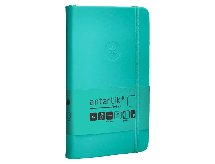 Antartik Cuaderno A6 Tapa Dura Hojas Lisas Turquesa 100 Hojas 80gr Fsc Colección Antartik Notes