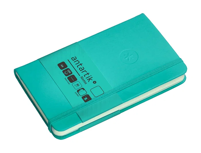 Antartik Cuaderno A6 Tapa Dura Hojas Lisas Turquesa 100 Hojas 80gr Fsc Colección Antartik Notes