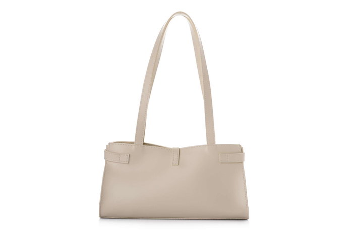 Lucky Bees Bolso de Hombro Crema Cuero de Polivinilo 30x11x15 cm
