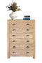 DKD Home Decor Chifonier de Madera de Hevea 88x42x121,5 Natural