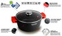 WECOOK Cazuela Alta 16 cm con Tapa de Cristal Ecostone