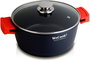 WECOOK Cazuela Alta 16 cm con Tapa de Cristal Ecostone
