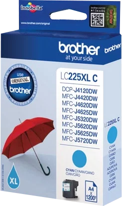 Brother LC225XLC Cian Cartucho de Tinta Alto Rendimiento (XL) inevitable