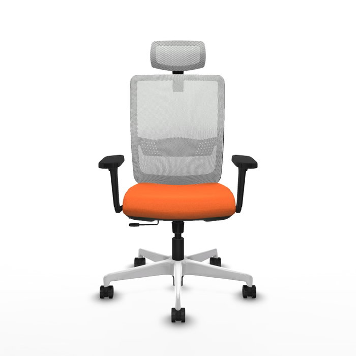 PIQUERAS Y CRESPO Silla de oficina Haches Naranja y Blanco
