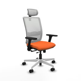 PIQUERAS Y CRESPO Silla de oficina Haches Naranja y Blanco