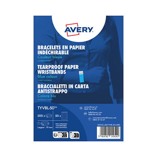 AVERY Zweckform Cintas de entrada azules, 500 unidades AVERY Zweckform Cintas de entrada azules, 500 unidades