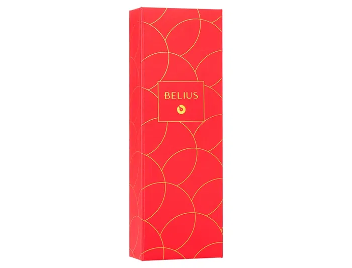 Belius Passion D'or Bolígrafo Rojo y Dorado Aluminio Textura Cepillada Tinta Azul Caja Diseño