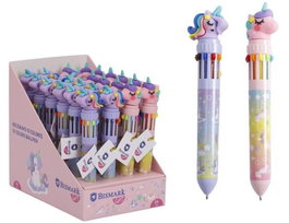 POESSA Set de 24 Bolígrafos de 10 Colores Unicornios