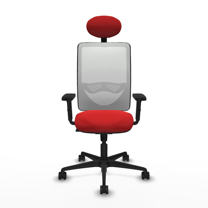 PIQUERAS Y CRESPO Silla de oficina Zulema Mecanismo Sincro Rojo y Blanco