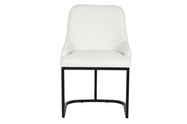 DKD Home Decor Silla Moderno Blanco Negro Metal Poliester 61 x 82.5 x 54 cm