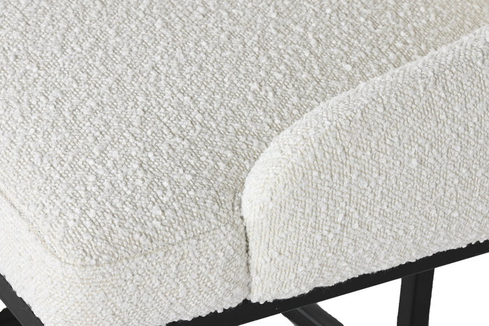 DKD Home Decor Silla Moderno Blanco Negro Metal Poliester 61 x 82.5 x 54 cm