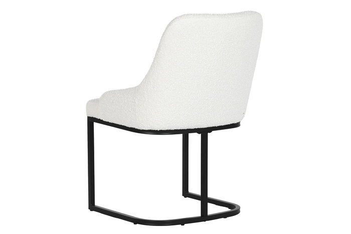 DKD Home Decor Silla Moderno Blanco Negro Metal Poliester 61 x 82.5 x 54 cm