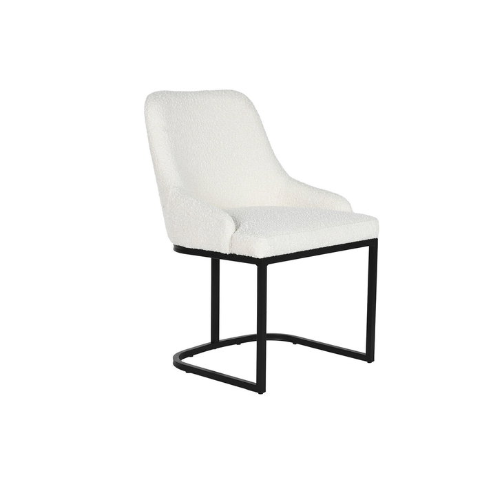 DKD Home Decor Silla de Metal y Poliéster Blanco 54x61x82,5 cm DKD Home Decor Silla de Metal y Poliéster Blanco 54x61x82,5 cm
