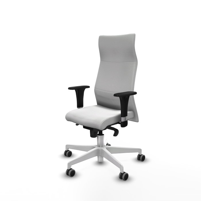 PIQUERAS Y CRESPO Sillón Albacete con mecanismo Sincro, Tela Blanca y Base de Poliamida PIQUERAS Y CRESPO Sillón Albacete con mecanismo Sincro, Tela Blanca y Base de Poliamida