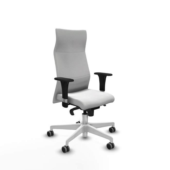 PIQUERAS Y CRESPO Sillón Albacete con mecanismo Sincro, Tela Blanca y Base de Poliamida PIQUERAS Y CRESPO Sillón Albacete con mecanismo Sincro, Tela Blanca y Base de Poliamida