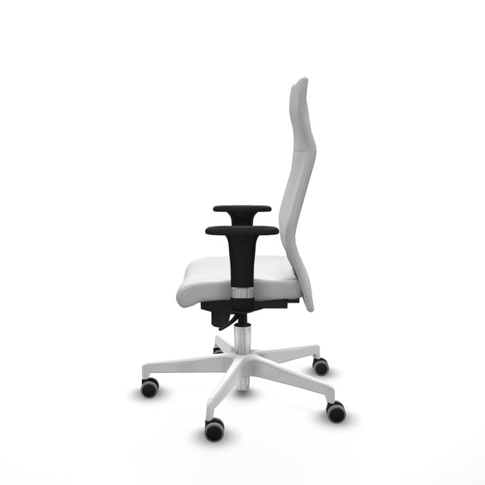 PIQUERAS Y CRESPO Sillón Albacete con mecanismo Sincro, Tela Blanca y Base de Poliamida PIQUERAS Y CRESPO Sillón Albacete con mecanismo Sincro, Tela Blanca y Base de Poliamida
