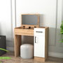 Hanah Home Mesa de Maquillaje Atlantic Pine y Blanco 77x108.8x37.3 cm