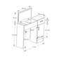 Hanah Home Mesa de Maquillaje Atlantic Pine y Blanco 77x108.8x37.3 cm