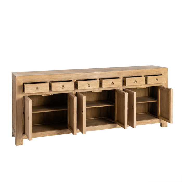 Ixia Aparador de Madera de Pino para Salón 240 x 44 x 94 cm