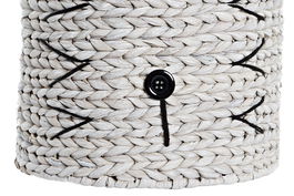 DKD Home Decor Cesta Blanco Negro Fibra 37 x 40 x 37 cm