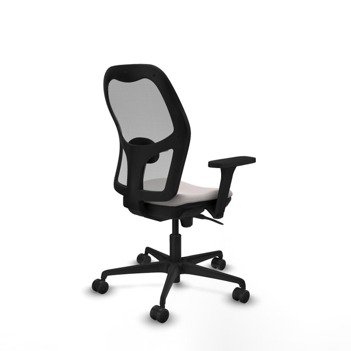PIQUERAS Y CRESPO Silla de oficina Jorquera con mecanismo Sincro, Blanco y Gris