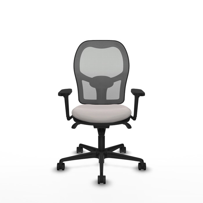 PIQUERAS Y CRESPO Silla de oficina Jorquera con mecanismo Sincro, Blanco y Gris