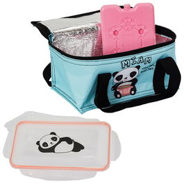The Concept Factory Bolsa Térmica Hielo Fiambrera Kawaii 2L con Bloque Refrigerante y Contenedor Hermético 1L