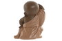 DKD Home Decor Figura Oriental Monje Resina Coral Lima Naranja 5.5 x 12.7 x 8 cm (3 Unidades)